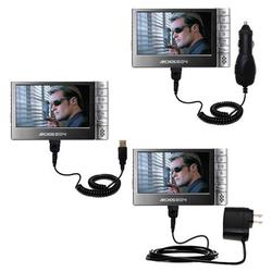 Gomadic Deluxe Kit for the Archos 504 WiFi includes a USB cable with Car and Wall Charger - Brand w/