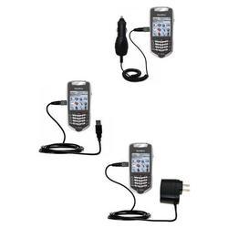 Gomadic Deluxe Kit for the Blackberry 7105t includes a USB cable with Car and Wall Charger - Brand w