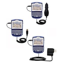 Gomadic Deluxe Kit for the Blackberry 7280 includes a USB cable with Car and Wall Charger - Brand w/