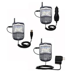 Gomadic Deluxe Kit for the Blackberry 7520 includes a USB cable with Car and Wall Charger - Brand w/