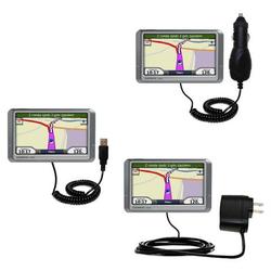 Gomadic Deluxe Kit for the Garmin Nuvi 200 includes a USB cable with Car and Wall Charger - Brand w/