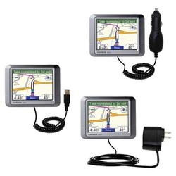 Gomadic Deluxe Kit for the Garmin Nuvi 260 includes a USB cable with Car and Wall Charger - Brand w/
