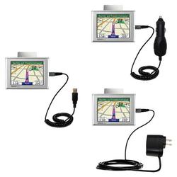 Gomadic Deluxe Kit for the Garmin Nuvi 600 includes a USB cable with Car and Wall Charger - Brand w/