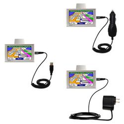 Gomadic Deluxe Kit for the Garmin Nuvi 610 includes a USB cable with Car and Wall Charger - Brand w/