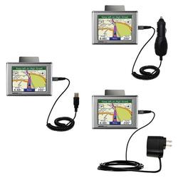 Gomadic Deluxe Kit for the Garmin Nuvi 650 includes a USB cable with Car and Wall Charger - Brand w/