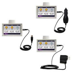 Gomadic Deluxe Kit for the Garmin Nuvi 680 includes a USB cable with Car and Wall Charger - Brand w/