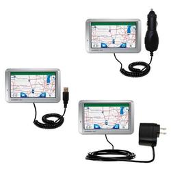Gomadic Deluxe Kit for the Garmin Nuvi 750 includes a USB cable with Car and Wall Charger - Brand w/