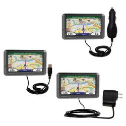 Gomadic Deluxe Kit for the Garmin Nuvi 760 includes a USB cable with Car and Wall Charger - Brand w/