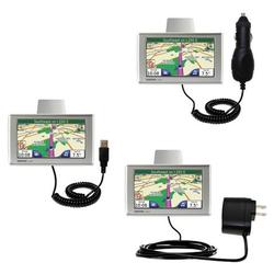 Gomadic Deluxe Kit for the Garmin Nuvi 780 includes a USB cable with Car and Wall Charger - Brand w/