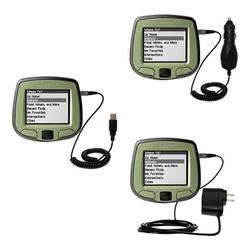 Gomadic Deluxe Kit for the Garmin StreetPilot i2 includes a USB cable with Car and Wall Charger - Br
