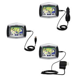Gomadic Deluxe Kit for the Garmin Zumo 400 includes a USB cable with Car and Wall Charger - Brand w/