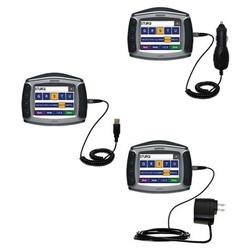 Gomadic Deluxe Kit for the Garmin Zumo 450 includes a USB cable with Car and Wall Charger - Brand w/