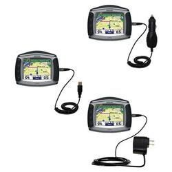 Gomadic Deluxe Kit for the Garmin Zumo 550 includes a USB cable with Car and Wall Charger - Brand w/