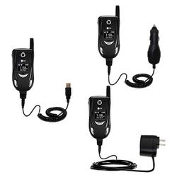 Gomadic Deluxe Kit for the LG AX490 includes a USB cable with Car and Wall Charger - Brand w/ TipExc
