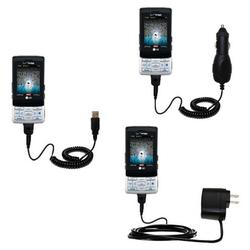 Gomadic Deluxe Kit for the LG VX9400 includes a USB cable with Car and Wall Charger - Brand w/ TipEx