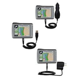 Gomadic Deluxe Kit for the Mio Technology C510E includes a USB cable with Car and Wall Charger - Bra
