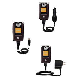 Gomadic Deluxe Kit for the Motorola E895 includes a USB cable with Car and Wall Charger - Brand w/ T