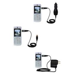 Gomadic Deluxe Kit for the Motorola SLVR L6 includes a USB cable with Car and Wall Charger - Brand w