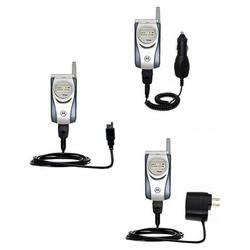 Gomadic Deluxe Kit for the Motorola T731 includes a USB cable with Car and Wall Charger - Brand w/ T