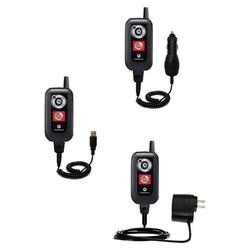 Gomadic Deluxe Kit for the Motorola V1050 includes a USB cable with Car and Wall Charger - Brand w/
