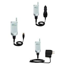 Gomadic Deluxe Kit for the Motorola V150 includes a USB cable with Car and Wall Charger - Brand w/ T