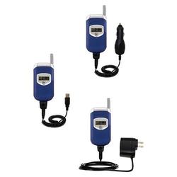 Gomadic Deluxe Kit for the Motorola V262 includes a USB cable with Car and Wall Charger - Brand w/ T