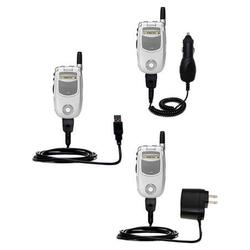 Gomadic Deluxe Kit for the Motorola i730 includes a USB cable with Car and Wall Charger - Brand w/ T