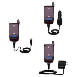 Gomadic Deluxe Kit for the Motorola i835w includes a USB cable with Car and Wall Charger - Brand w/