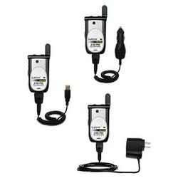 Gomadic Deluxe Kit for the Nextel i920 includes a USB cable with Car and Wall Charger - Brand w/ Tip