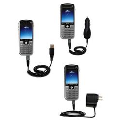 Gomadic Deluxe Kit for the O2 XPhone II includes a USB cable with Car and Wall Charger - Brand w/ Ti