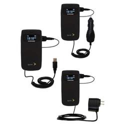 Gomadic Deluxe Kit for the Samsung M610 includes a USB cable with Car and Wall Charger - Brand w/ Ti