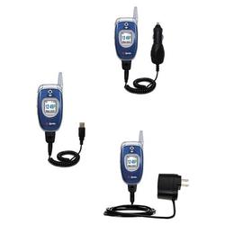 Gomadic Deluxe Kit for the Samsung PM-A740 includes a USB cable with Car and Wall Charger - Brand w/