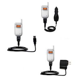 Gomadic Deluxe Kit for the Samsung SCH-A310 includes a USB cable with Car and Wall Charger - Brand w