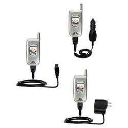 Gomadic Deluxe Kit for the Samsung SCH-A530 includes a USB cable with Car and Wall Charger - Brand w