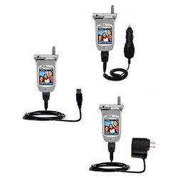 Gomadic Deluxe Kit for the Samsung SCH-A610 includes a USB cable with Car and Wall Charger - Brand w