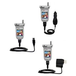 Gomadic Deluxe Kit for the Samsung SCH-A610 includes a USB cable with Car and Wall Charger - Brand w