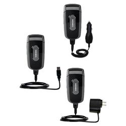 Gomadic Deluxe Kit for the Samsung SCH-A630 includes a USB cable with Car and Wall Charger - Brand w