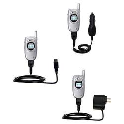 Gomadic Deluxe Kit for the Samsung SCH-A670 includes a USB cable with Car and Wall Charger - Brand w