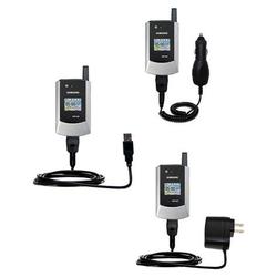 Gomadic Deluxe Kit for the Samsung SCH-A795 includes a USB cable with Car and Wall Charger - Brand w