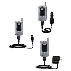 Gomadic Deluxe Kit for the Samsung SCH-A890 includes a USB cable with Car and Wall Charger - Brand w