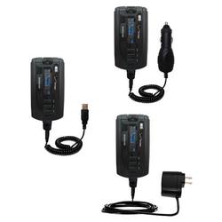 Gomadic Deluxe Kit for the Samsung SCH-A930 includes a USB cable with Car and Wall Charger - Brand w