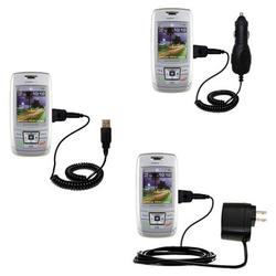 Gomadic Deluxe Kit for the Samsung SCH-R400 includes a USB cable with Car and Wall Charger - Brand w