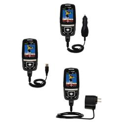 Gomadic Deluxe Kit for the Samsung SCH-U620 includes a USB cable with Car and Wall Charger - Brand w