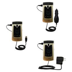 Gomadic Deluxe Kit for the Samsung SCH-U740 includes a USB cable with Car and Wall Charger - Brand w