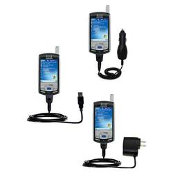 Gomadic Deluxe Kit for the Samsung SCH-i730 includes a USB cable with Car and Wall Charger - Brand w