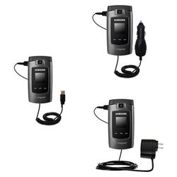 Gomadic Deluxe Kit for the Samsung SGH-A707 includes a USB cable with Car and Wall Charger - Brand w