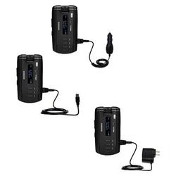 Gomadic Deluxe Kit for the Samsung SGH-A930 includes a USB cable with Car and Wall Charger - Brand w