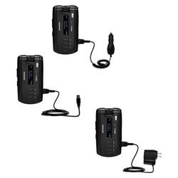 Gomadic Deluxe Kit for the Samsung SGH-A930 includes a USB cable with Car and Wall Charger - Brand w