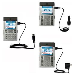 Gomadic Deluxe Kit for the Samsung SGH-P300 includes a USB cable with Car and Wall Charger - Brand w