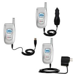 Gomadic Deluxe Kit for the Samsung SPH-A620 includes a USB cable with Car and Wall Charger - Brand w (BDK-1607-18)